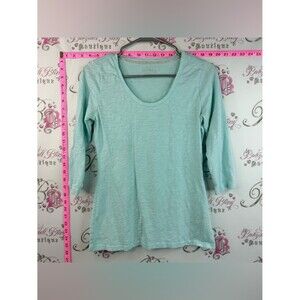 L.L. Bean long sleeve aqua shirt Women's Light Aqua Scoop Neck Long Sleeve Tee
